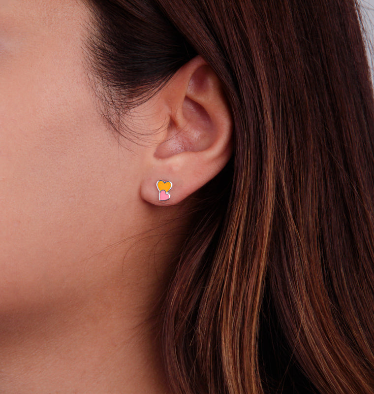 Zarcillos Stud Infantile A Cuore