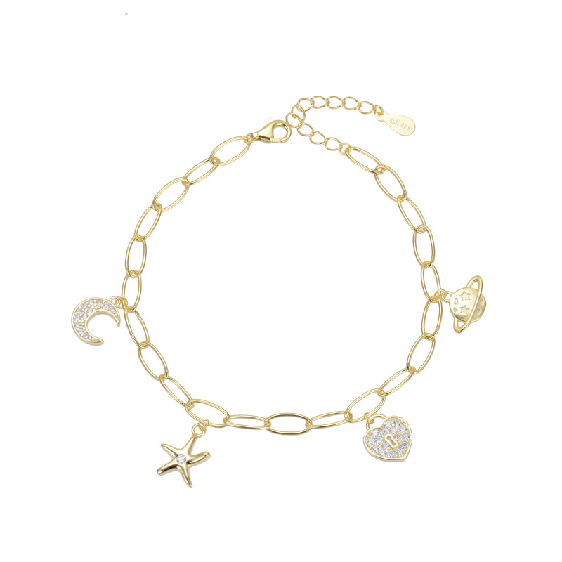 Pulsera D'oro Pendenti Charms