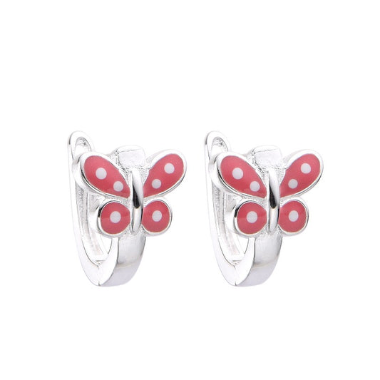 Argollas Infantile Farfalla Rosa