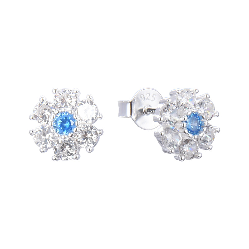 Zarcillos Stud Fiore Azzurra