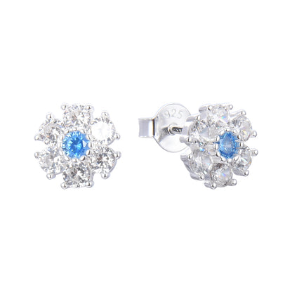 Zarcillos Stud Fiore Azzurra