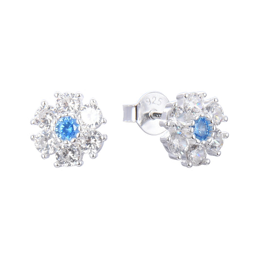Zarcillos Stud Fiore Azzurra