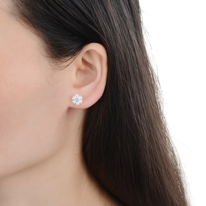 Zarcillos Stud Fiore Azzurra