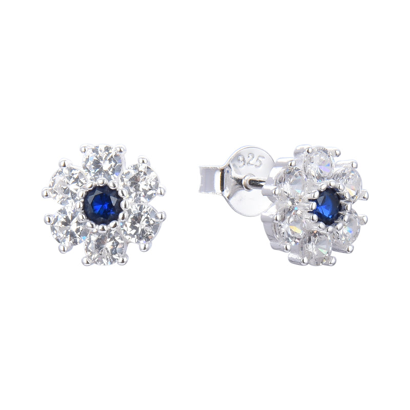 Zarcillos Stud Fiore Blu