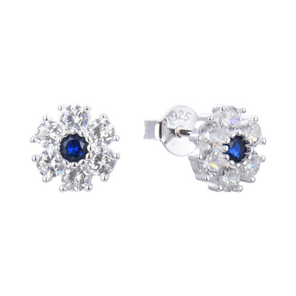 Zarcillos Stud Fiore Blu