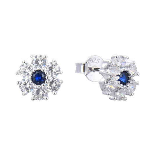 Zarcillos Stud Fiore Blu