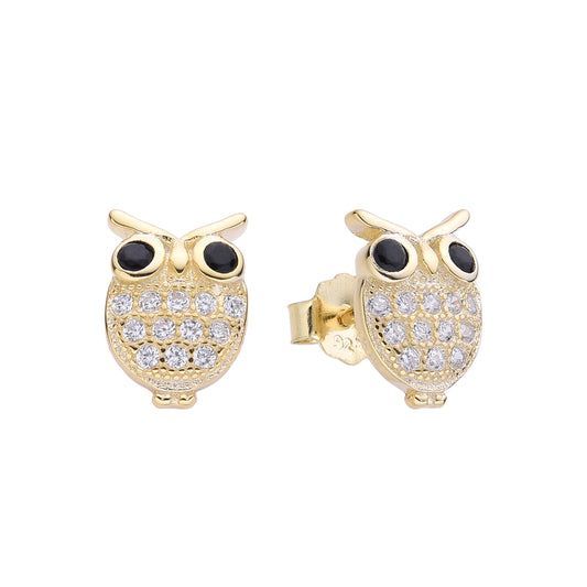 Zarcillos Stud D'oro Gufo