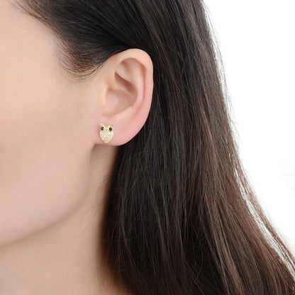 Zarcillos Stud D'oro Gufo