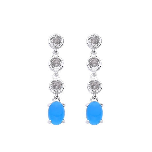 Zarcillos Lunghi Blu Chiaro