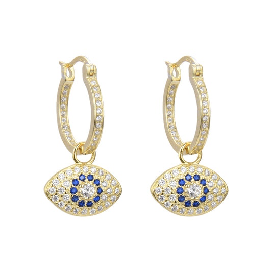 Argollas D'oro Occhio Turco
