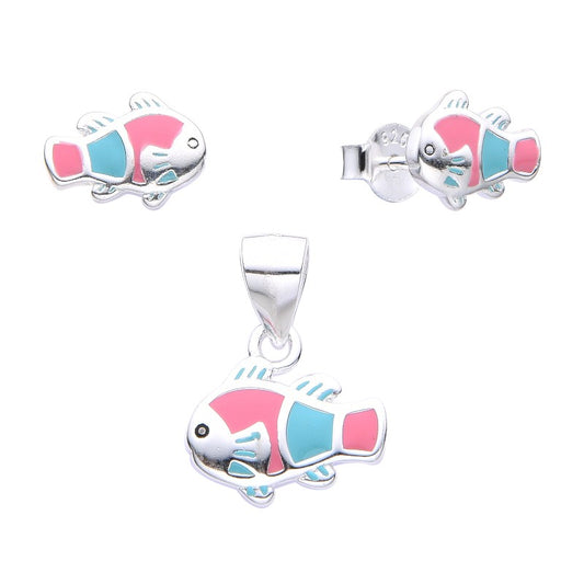 Set Infantile Pesce Rosa e Blu