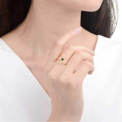 Anillo D'oro di Stelle Verde